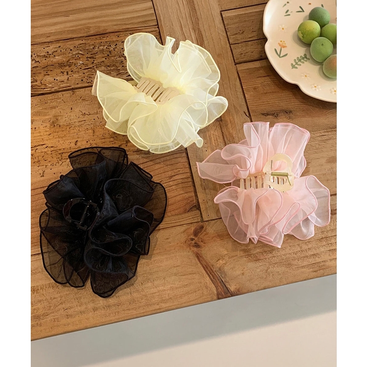 大人可愛いオーガンジーヘアクリップ 大ぶりクリップ ヘアアクセサリー | SUNSHINE CLOSET | 詳細画像10 