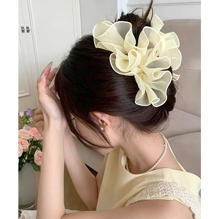 大人可愛いオーガンジーヘアクリップ 大ぶりクリップ ヘアアクセサリー | SUNSHINE CLOSET | 詳細画像4 