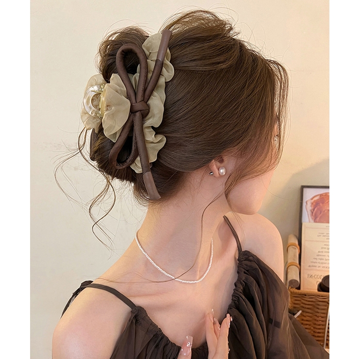 リボンヘアクリップ大きめ バンスクリップ | SUNSHINE CLOSET | 詳細画像1 