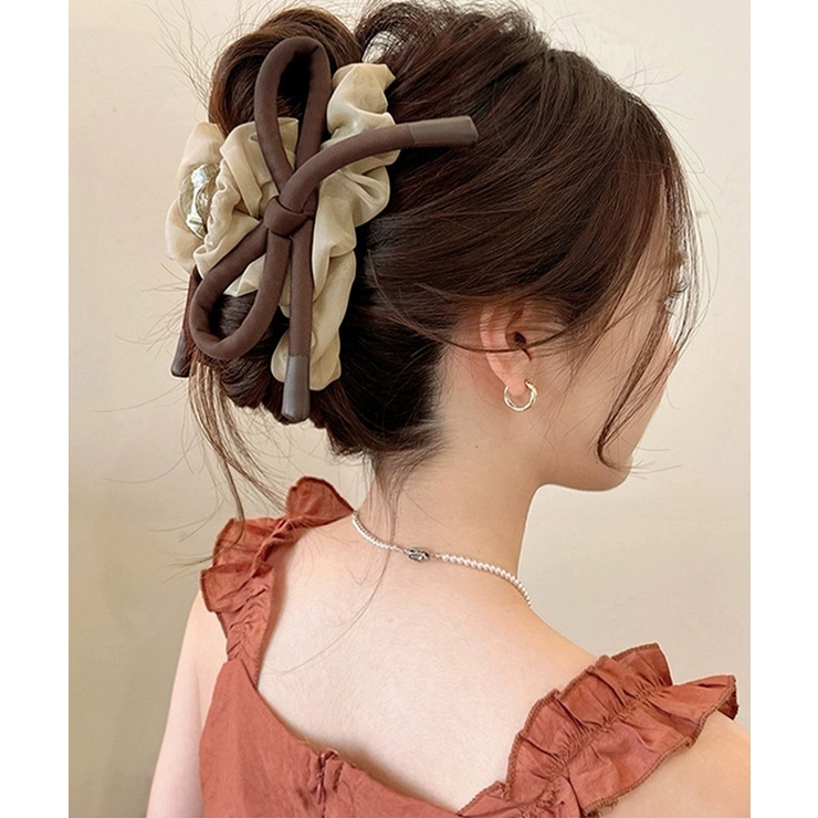 リボンヘアクリップ大きめ バンスクリップ | SUNSHINE CLOSET | 詳細画像3 