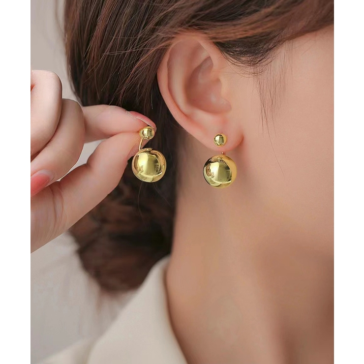 メタルボールピアス きれいめ 一粒ピアス | SUNSHINE CLOSET | 詳細画像2 