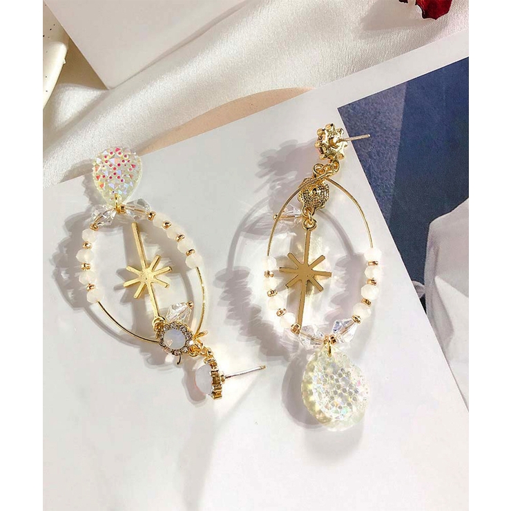 しずく型ピアス大ぶり 揺れるビーズピアス | SUNSHINE CLOSET | 詳細画像7 