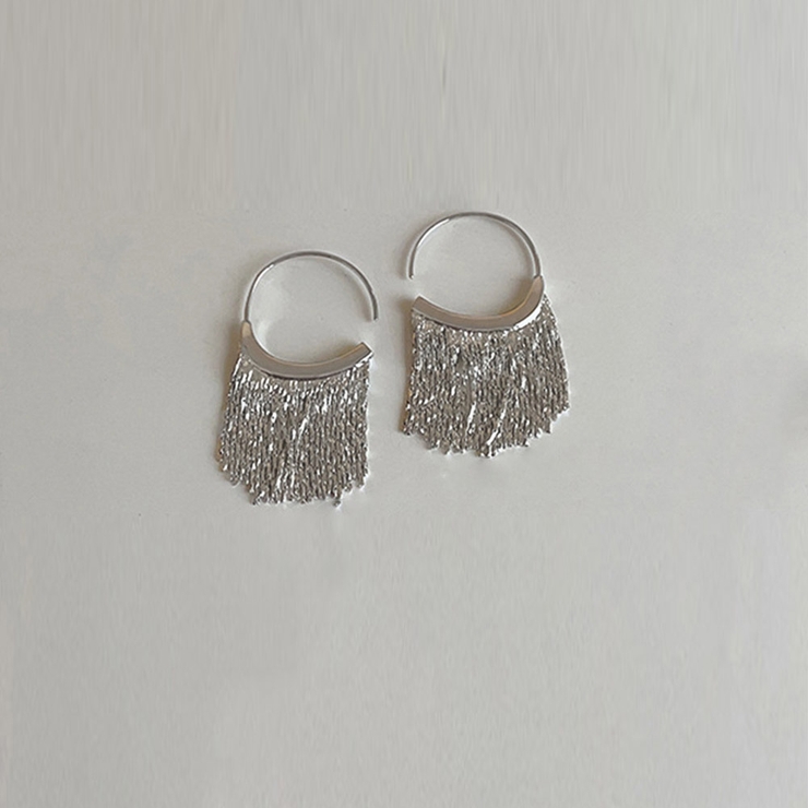 タッセルフープピアス メタルピアス | SUNSHINE CLOSET | 詳細画像3 