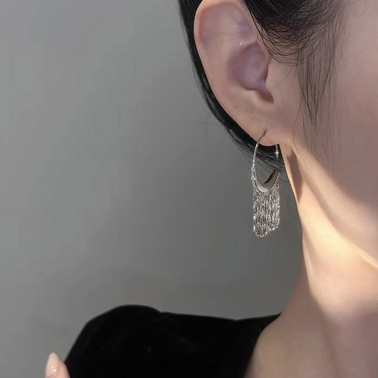 タッセルフープピアス メタルピアス[品番：AGCW0004820