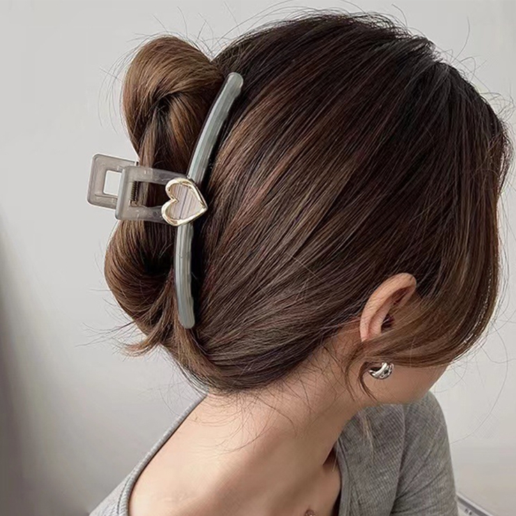 韓国ヘアクリップ ハート バンスクリップ | SUNSHINE CLOSET | 詳細画像1 