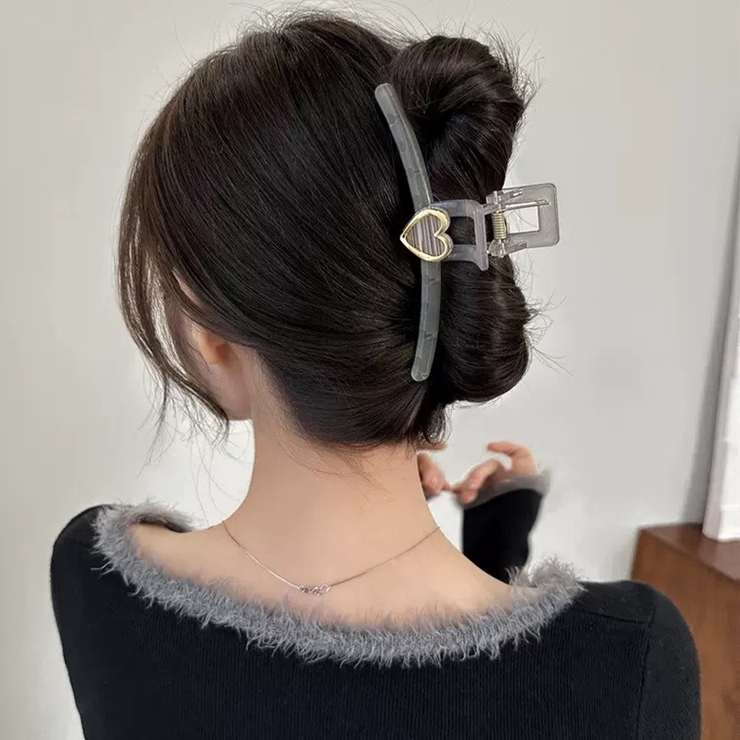 韓国ヘアクリップ ハート バンスクリップ | SUNSHINE CLOSET | 詳細画像4 