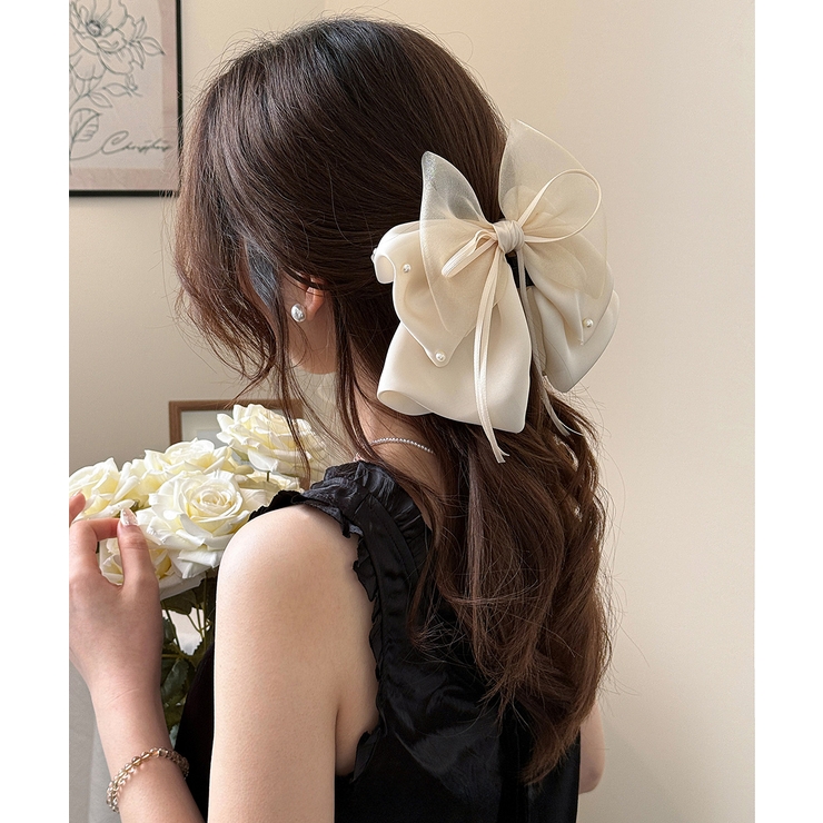 ヘアクリップ 大きめ レディース リボン | SUNSHINE CLOSET | 詳細画像5 