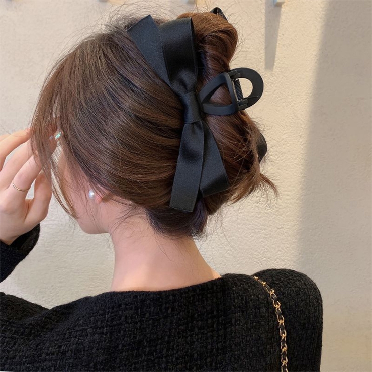ヘアクリップ バンスクリップ リボン[品番：AGCW0003670