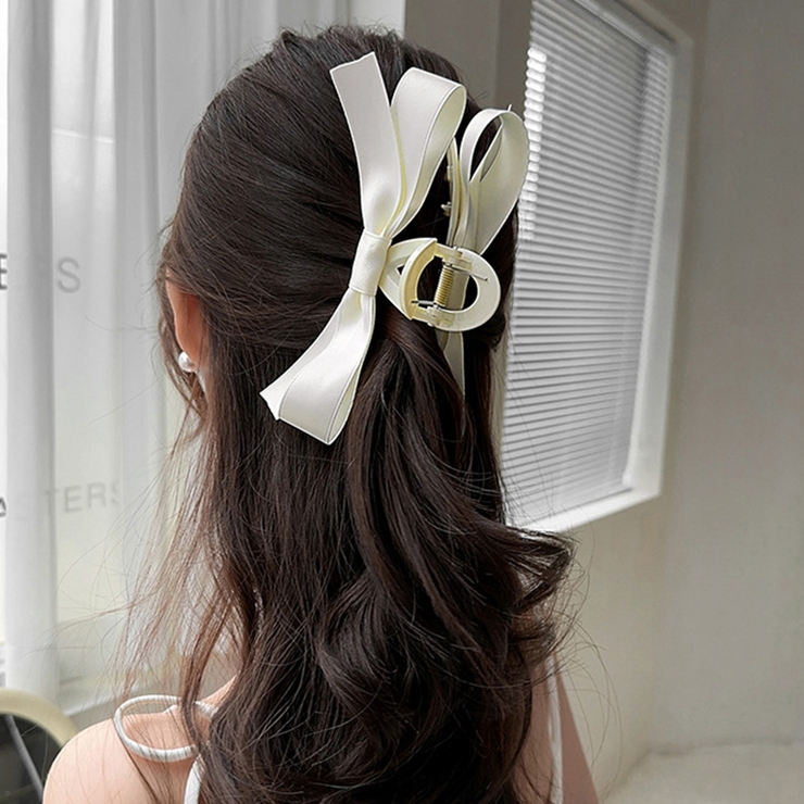 ヘアクリップ バンスクリップ リボン[品番：AGCW0003670