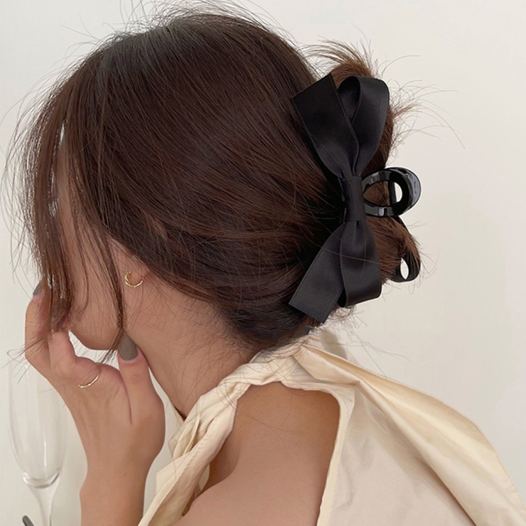 ヘアクリップ バンスクリップ リボン[品番：AGCW0003670