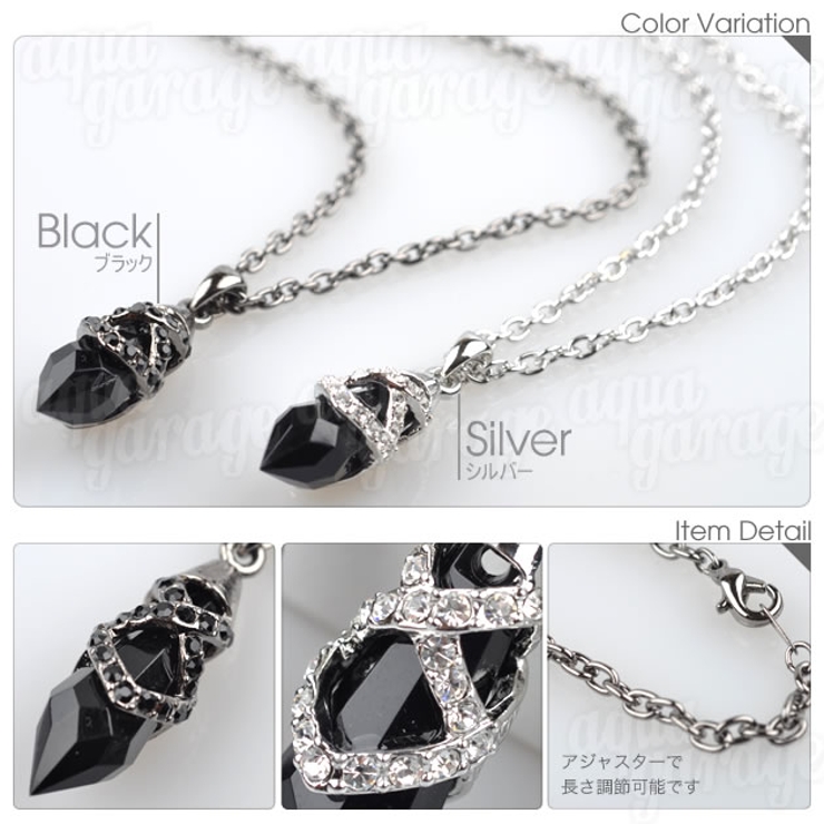 クリスタルカット オニキスネックレス メンズ 品番 Qu Aquagaragemens アクアガレージメンズ のメンズ ファッション通販 Shoplist ショップリスト