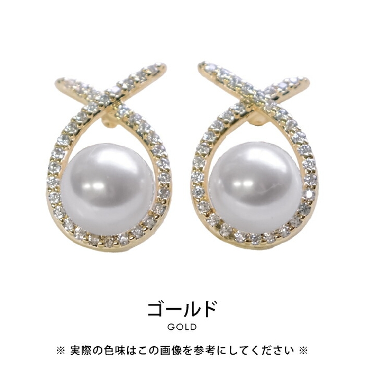 耳元に上品な輝きを添えてくれるノットモチーフパールピアス | aquagarage | 詳細画像3 