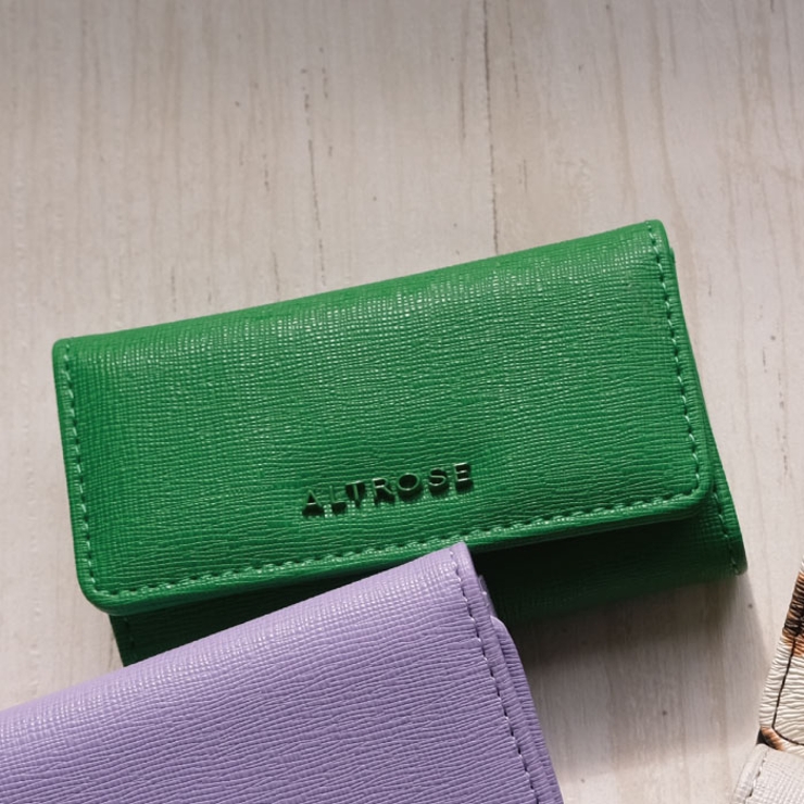 グリーン | シンプルで飽きのこないデザイン♪ 無地orカウ柄キーケース | aquagarage