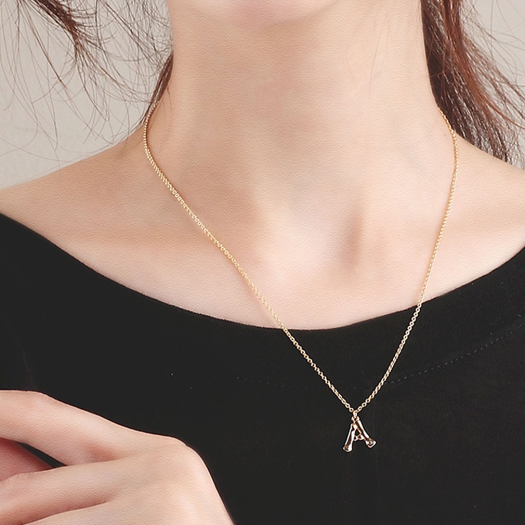 ネックレス イニシャル アルファベット | aquagarage | 詳細画像2 