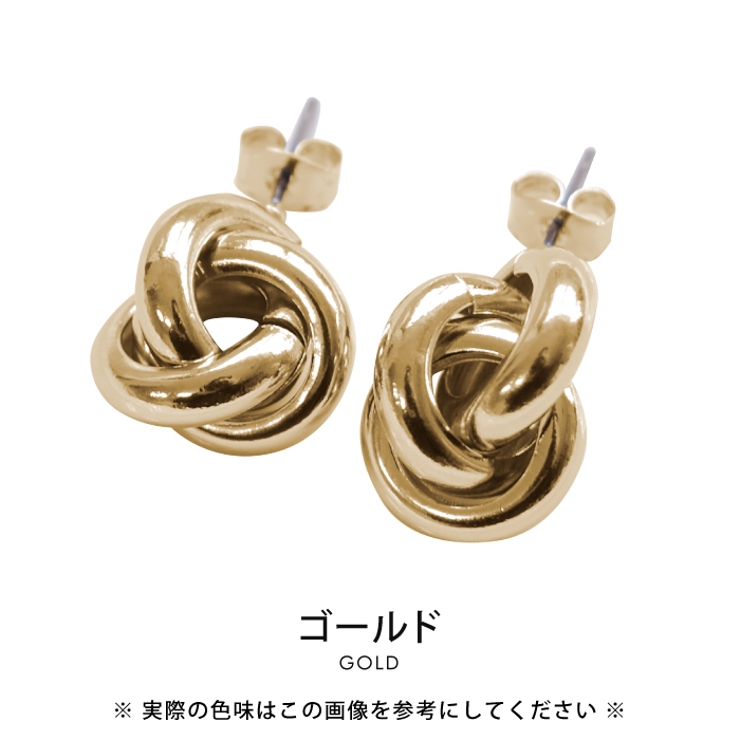 結び目モチーフが愛らしいノットデザインピアス | aquagarage | 詳細画像3 