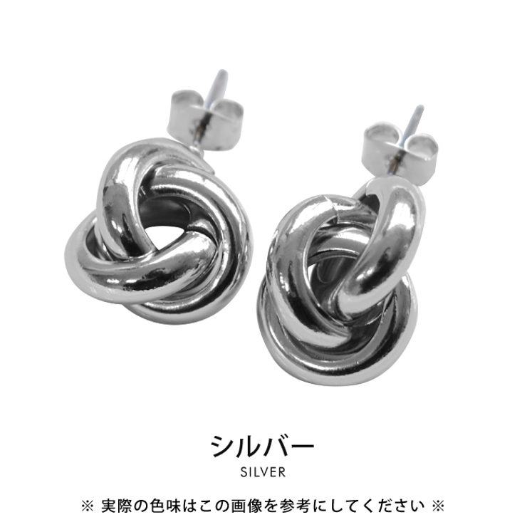 結び目モチーフが愛らしいノットデザインピアス | aquagarage | 詳細画像4 