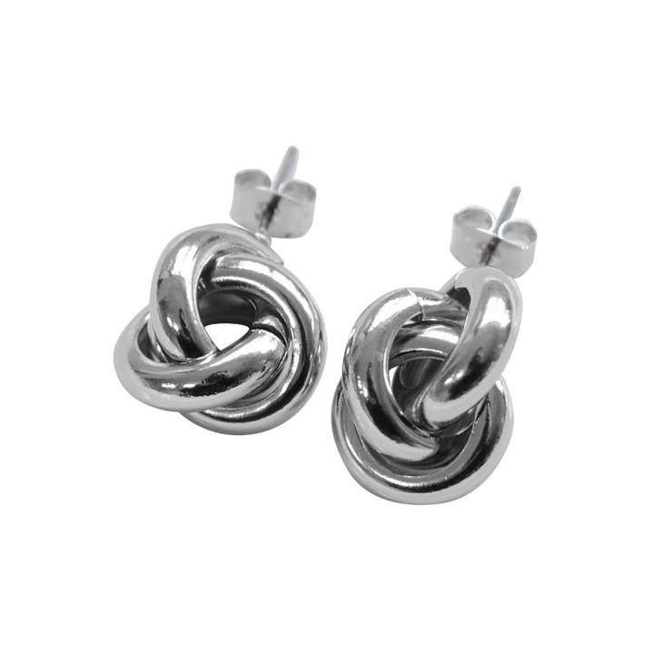 シルバー | 結び目モチーフが愛らしいノットデザインピアス | aquagarage