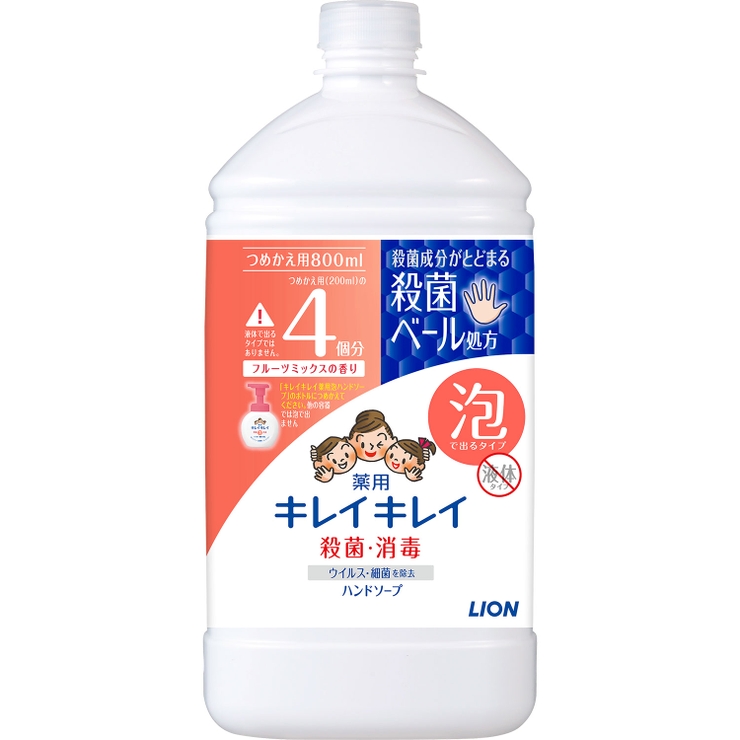 フルーツ | キレイキレイ 泡ハンドソープ 詰替特大 フロ－ラル 800ML | Shoplimart＃