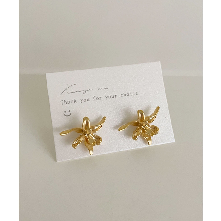 ゴールド | Flower Silver Earrings | ARGO TOKYO