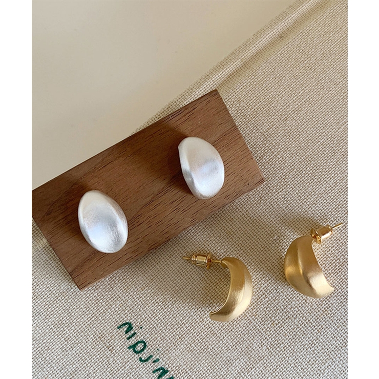 Matte Bean Earrings | ARGO TOKYO | 詳細画像4 