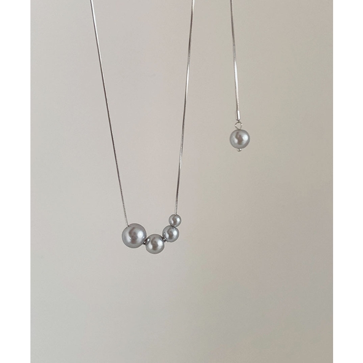 シルバー | Pearl Loop Necklace 26178 | ARGO TOKYO