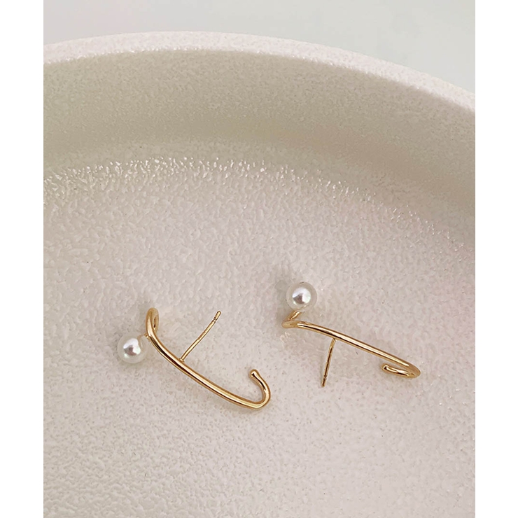 パールイヤカフ風ピアス 26191 イヤカフ | ARGO TOKYO | 詳細画像1 