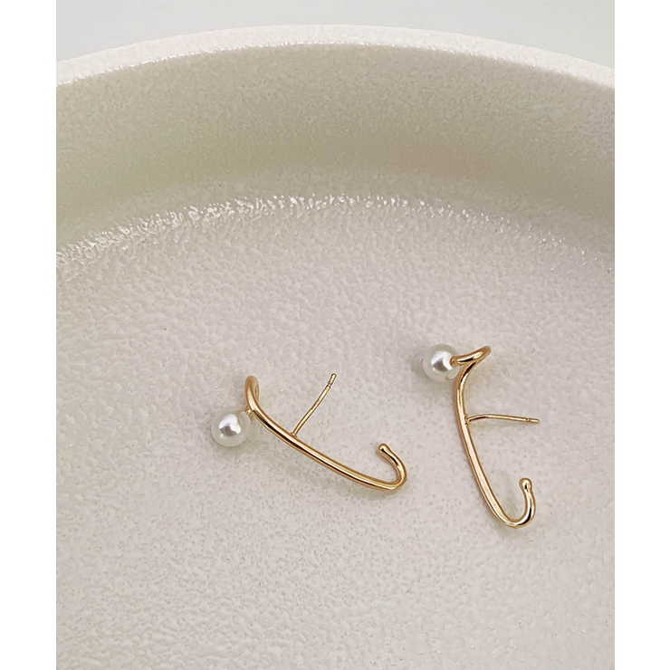 ゴールド | パールイヤカフ風ピアス 26191 イヤカフ | ARGO TOKYO