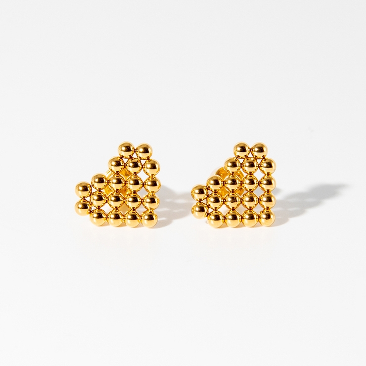 GOLD | ハートボールピアス | 4quince