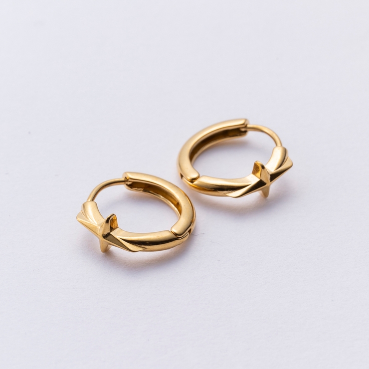 GOLD | スパークフープピアス | 4quince
