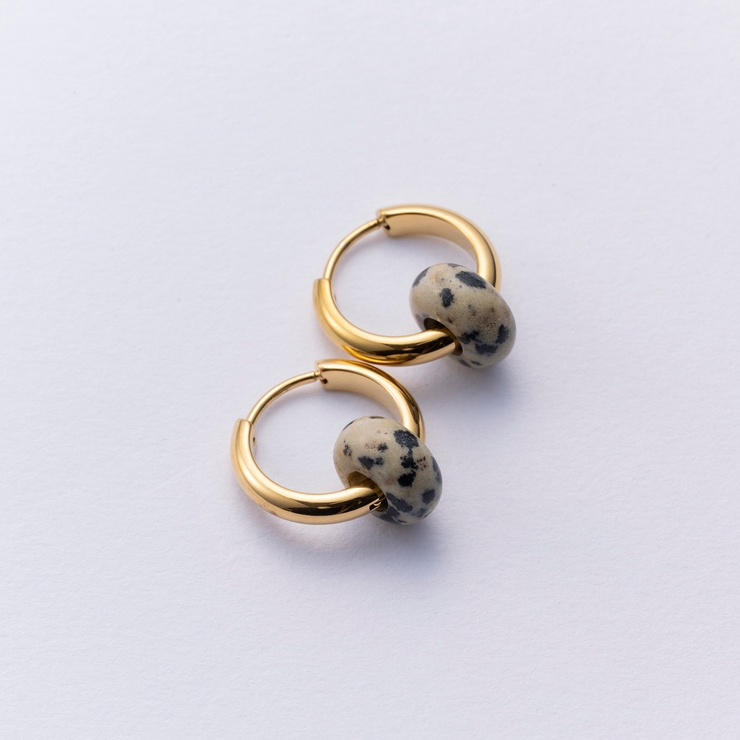 GOLD | ストーンフープピアス | 4quince