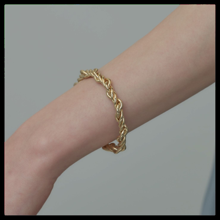 メタルツイストラインバングル | 4quince | 詳細画像1 