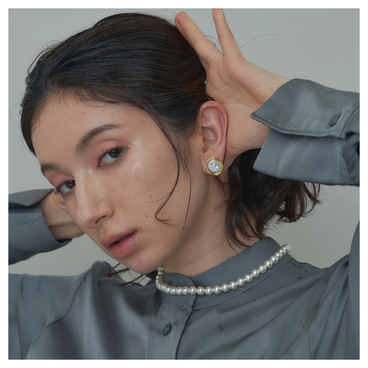 ウェーブパールピアス ゴールド | 4quince | 詳細画像2 