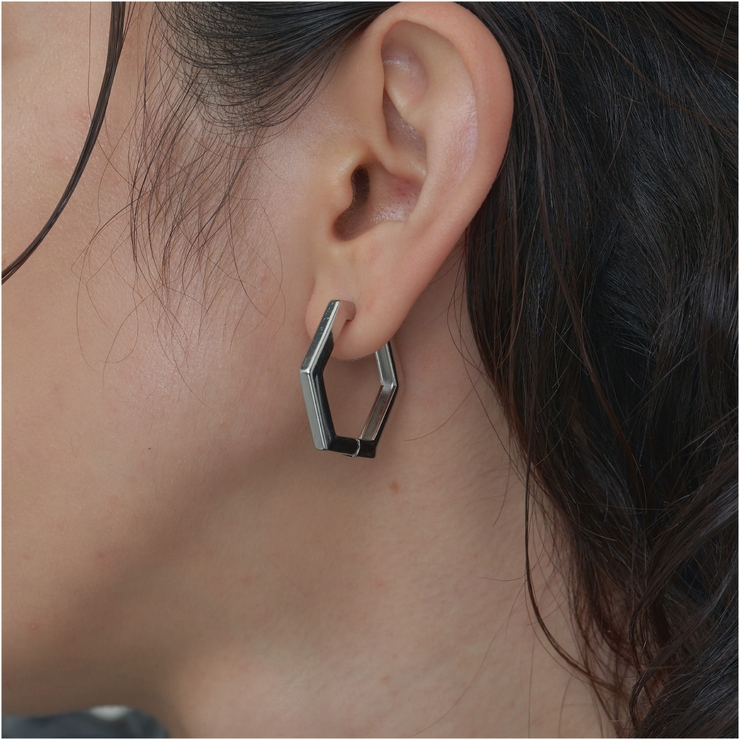 ヘキサゴンピアス シルバー | 4quince | 詳細画像1 