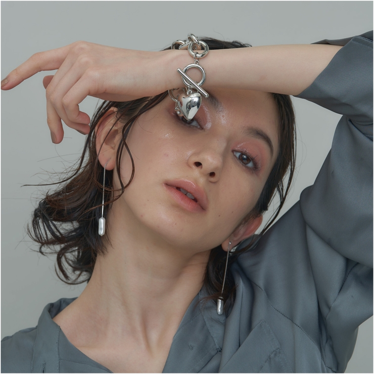 チェーンウェーブパールピアス シルバー | 4quince | 詳細画像2 