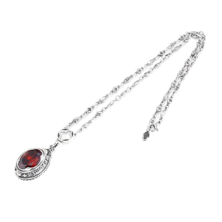 ARTEMIS CLASSIC カレッジペンダント 大粒レッドジルコニア ネック