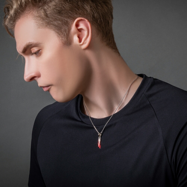 アルテミスキングス 赤彩ウイングペンダント 50cmチェーン付[品番