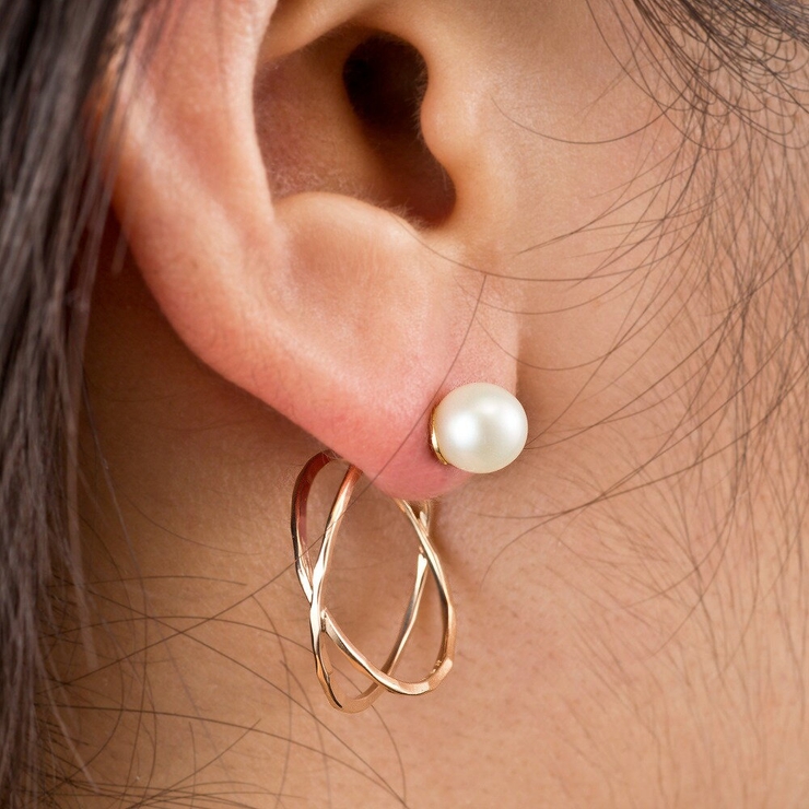 エレノアジュエリーElenore JewelryパールXリングスタッド/片耳分 | Elenore | 詳細画像10 