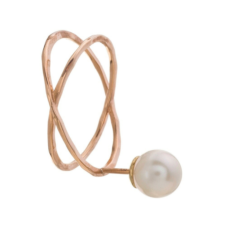 エレノアジュエリーElenore JewelryパールXリングスタッド/片耳分 | Elenore | 詳細画像4 