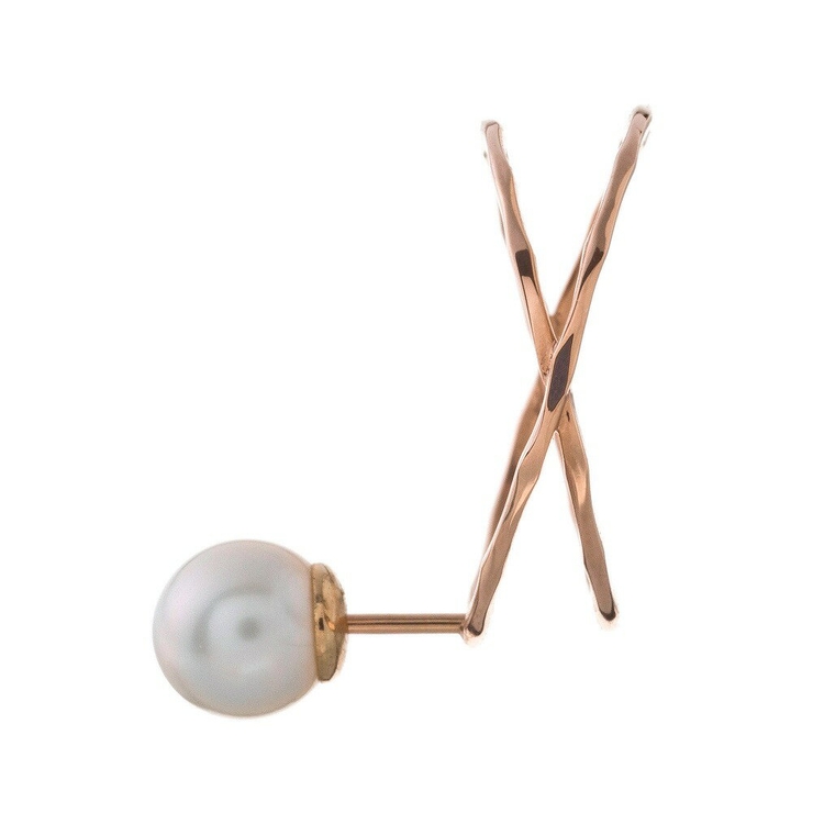 エレノアジュエリーElenore JewelryパールXリングスタッド/片耳分 | Elenore | 詳細画像5 