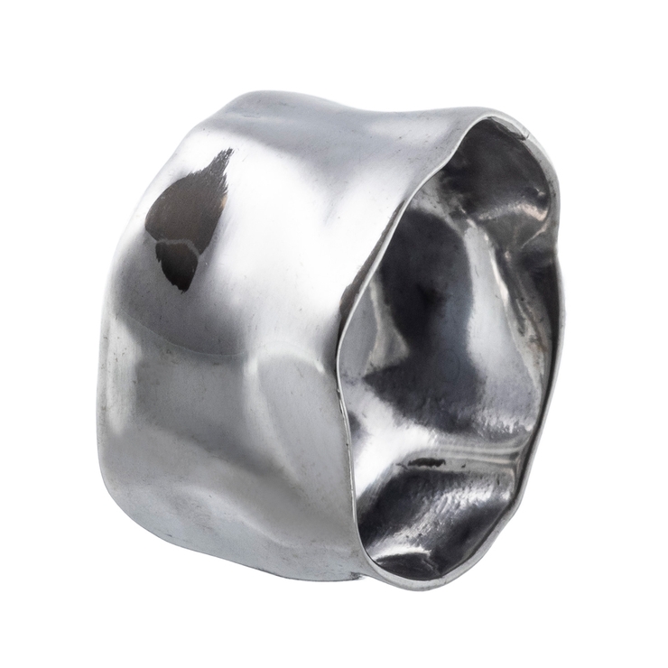 ElenoreJewelryエレノアジュエリーの平打ちしわ加工シルバーリング【ブランド、指輪、レディース、SILVER925、彼女、女性、オシャレ、プレゼント、ギフト、誕生日、クリスマス、バレンタイン】
