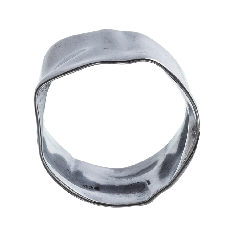 ElenoreJewelryエレノアジュエリーの平打ちしわ加工シルバーリング【ブランド、指輪、レディース、SILVER925、彼女、女性、オシャレ、プレゼント、ギフト、誕生日、クリスマス、バレンタイン】