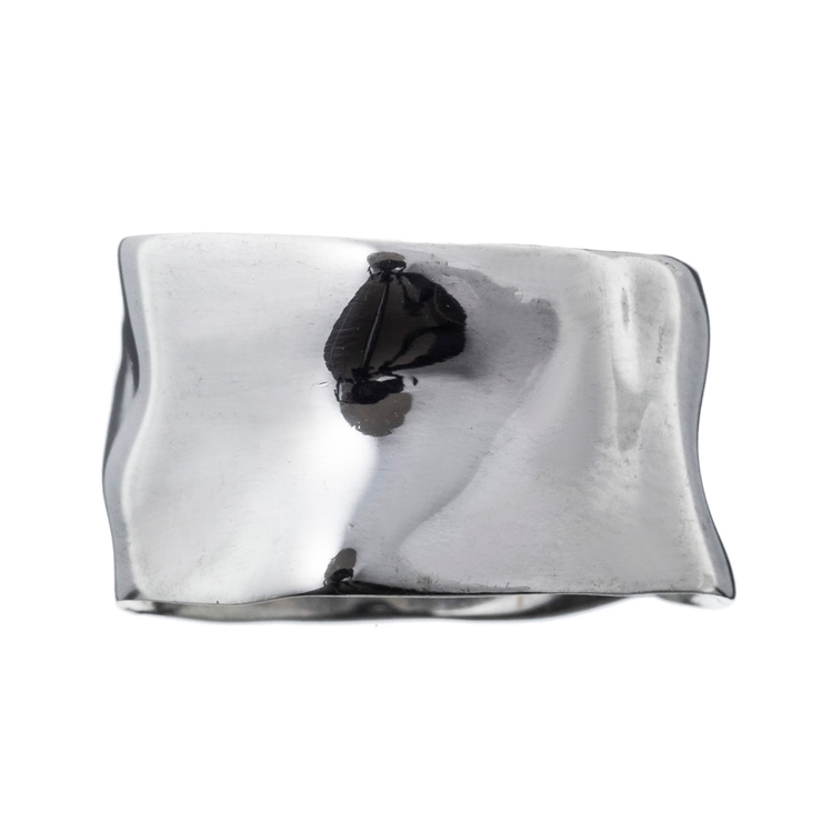 ElenoreJewelryエレノアジュエリーの平打ちしわ加工シルバーリング【ブランド、指輪、レディース、SILVER925、彼女、女性、オシャレ、プレゼント、ギフト、誕生日、クリスマス、バレンタイン】