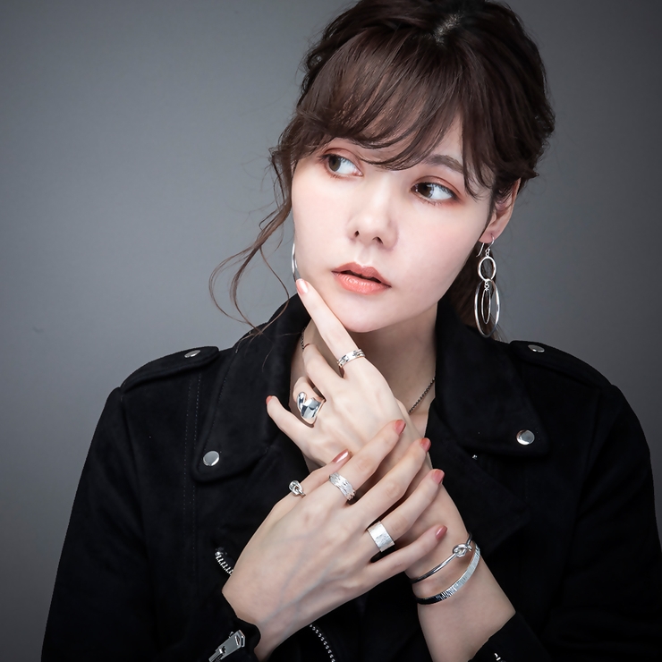 ElenoreJewelryエレノアジュエリーのダイヤモンド3連スタッカブルシルバーリング【ブランド、指輪、レディース、SILVER925、彼女、女性、オシャレ、プレゼント、ギフト、誕生日、クリスマス、バレンタイン】