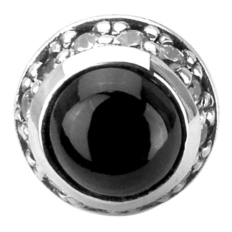 ラウンドブラックスターピアス/シルバーピアス片耳分/アルテミスクラシック | ArtemisClassic | 詳細画像1 