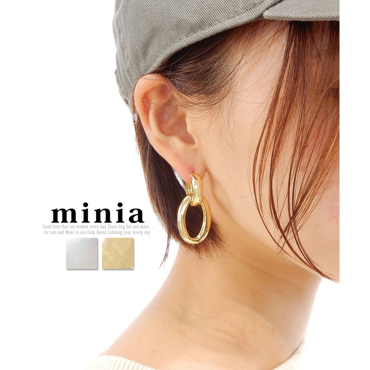 ダブルフープピアス minia ◇[品番：ASNS0000752]｜minia（ミニア）の