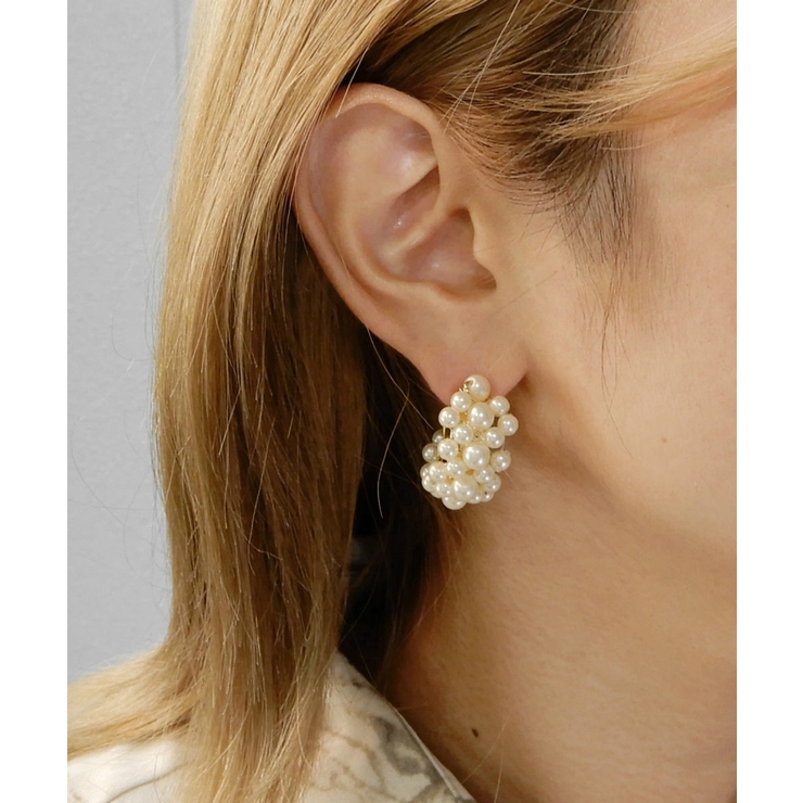 プチパールのハーフフープピアス minia ◆ | minia | 詳細画像6 