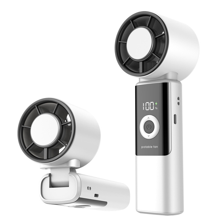ホワイト | ハンディファン 冷却プレート付き 携帯扇風機 | Aleh Te’enah