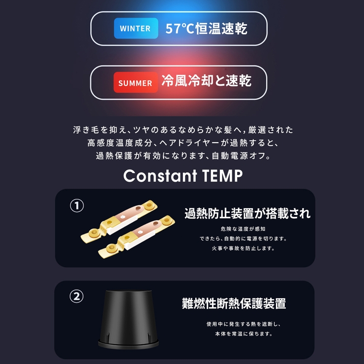 大風量 マイナスイオンドライヤー 速乾ヘアドライヤー | Aleh Te’enah | 詳細画像11 