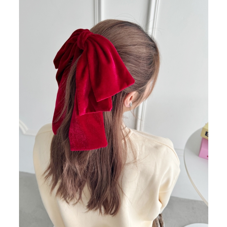 レッド | DOLLベロアリボンバレッタ | Outfitter lab
