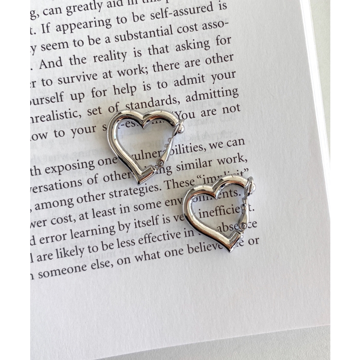 シルバー | ハートフープイヤリング | Outfitter lab